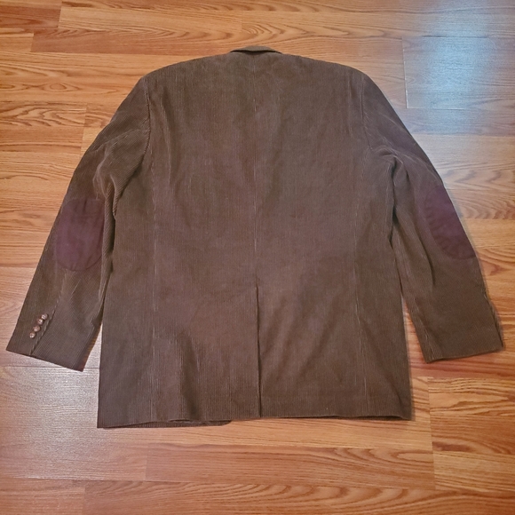 Lauren Ralph Lauren Mens 44L Brown Corduroy Elbow Patch Sport Coat Blazer - Picture 6 of 7